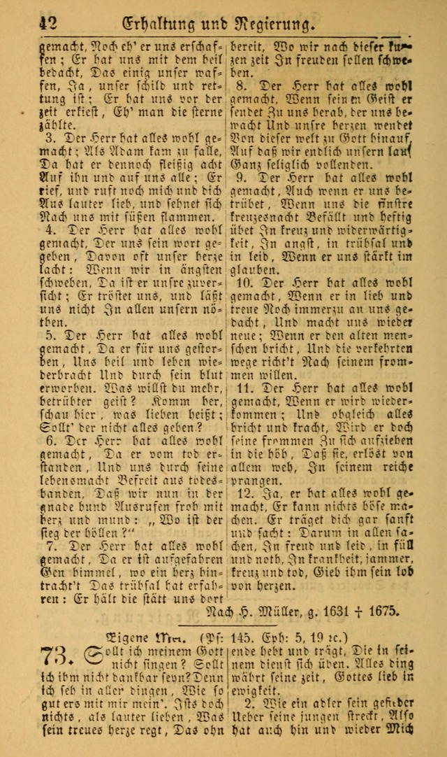 Deutsches Gesangbuch für die Evangelisch-Luterische Kirche in den Vereinigten Staaten: herausgegeben mit kirchlicher Genehmigung (22nd aufl.) page 42