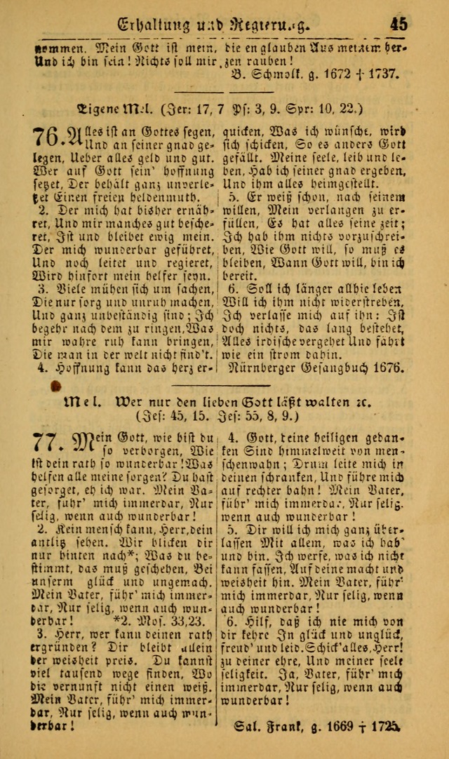 Deutsches Gesangbuch für die Evangelisch-Luterische Kirche in den Vereinigten Staaten: herausgegeben mit kirchlicher Genehmigung (22nd aufl.) page 45