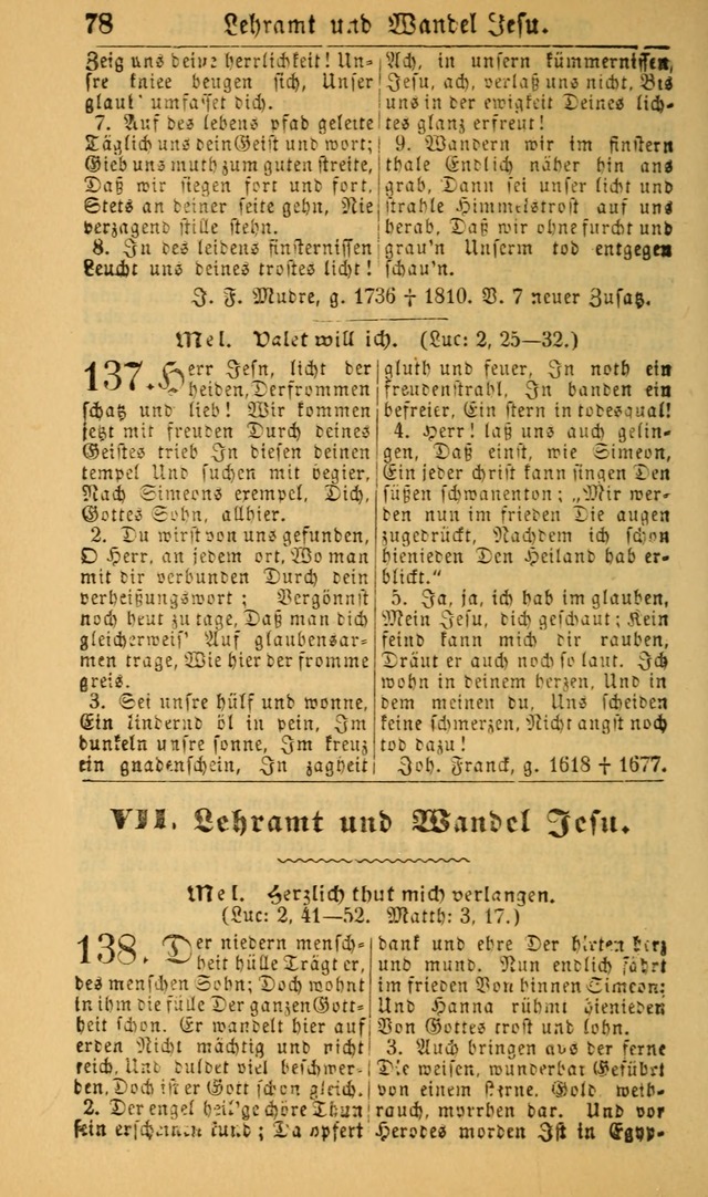 Deutsches Gesangbuch für die Evangelisch-Luterische Kirche in den Vereinigten Staaten: herausgegeben mit kirchlicher Genehmigung (22nd aufl.) page 78