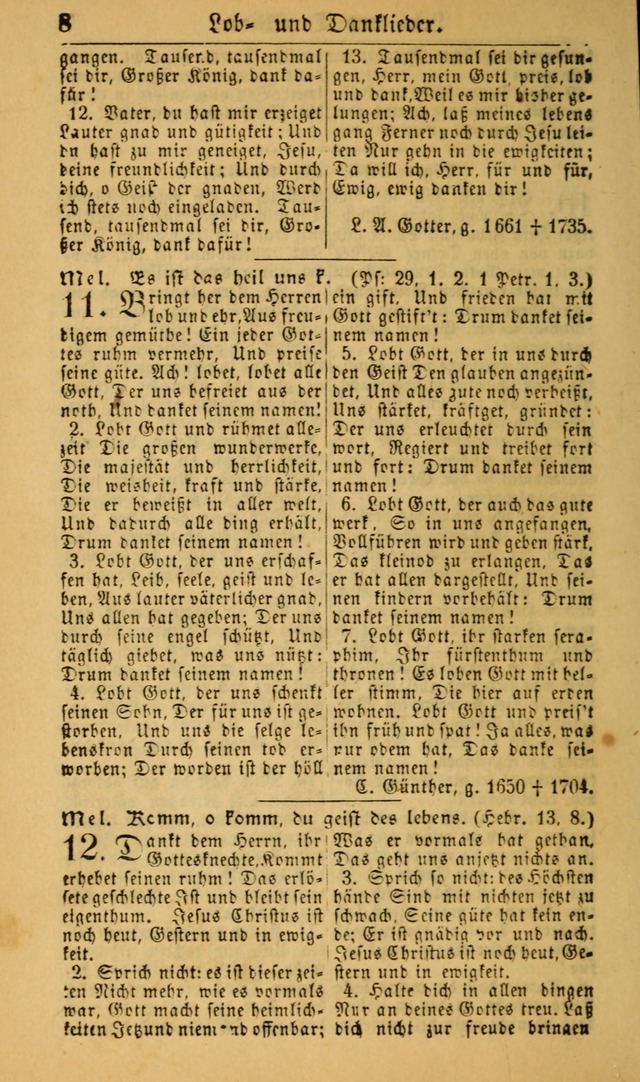 Deutsches Gesangbuch für die Evangelisch-Luterische Kirche in den Vereinigten Staaten: herausgegeben mit kirchlicher Genehmigung (22nd aufl.) page 8