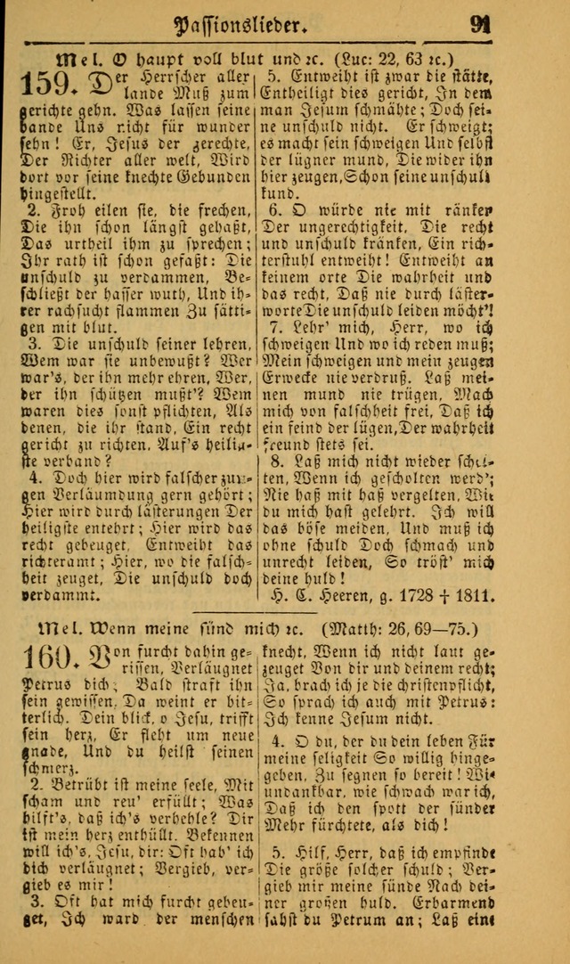 Deutsches Gesangbuch für die Evangelisch-Luterische Kirche in den Vereinigten Staaten: herausgegeben mit kirchlicher Genehmigung (22nd aufl.) page 91