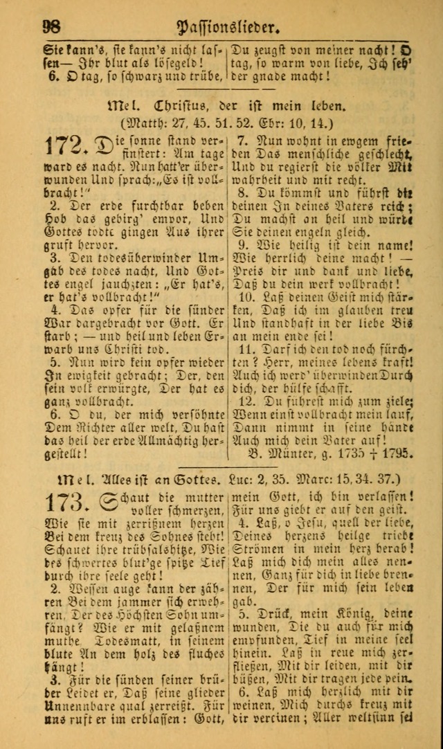 Deutsches Gesangbuch für die Evangelisch-Luterische Kirche in den Vereinigten Staaten: herausgegeben mit kirchlicher Genehmigung (22nd aufl.) page 98