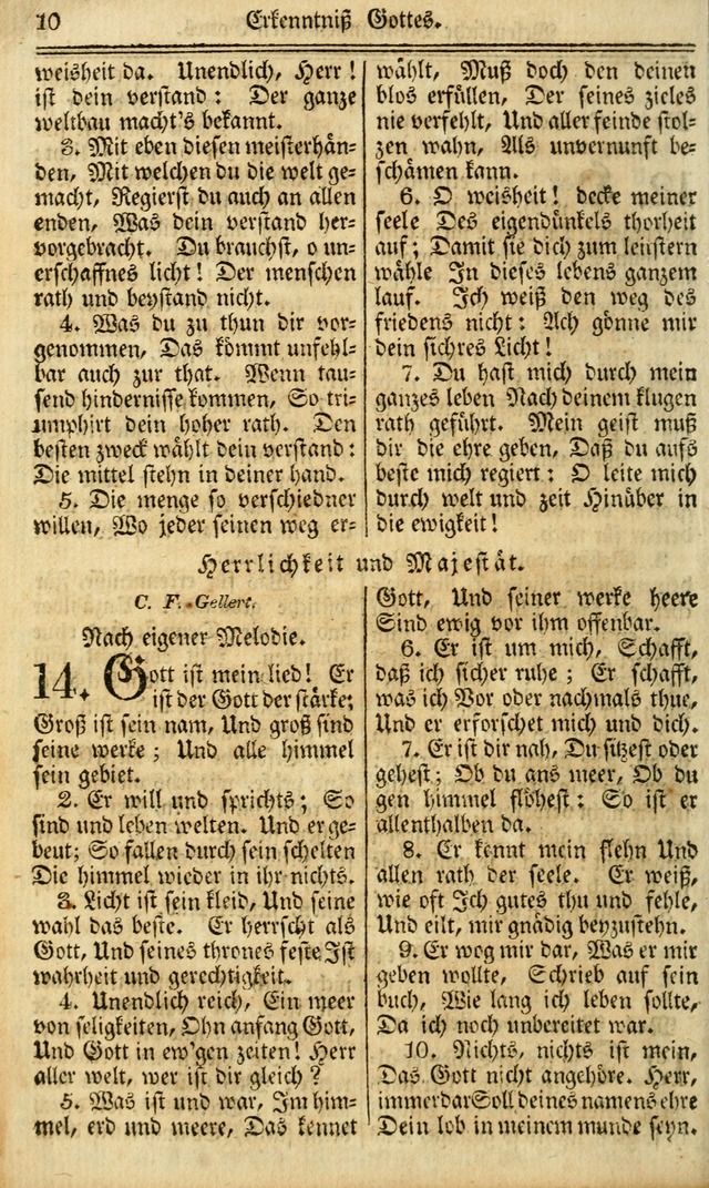 Das Gemeinschaftliche Gesangbuch: zum gottesdienstlichen Gebrauch der Lutherischen und Reformirten Gemeinden in Nord-America. (1st.. Aufl) page 10