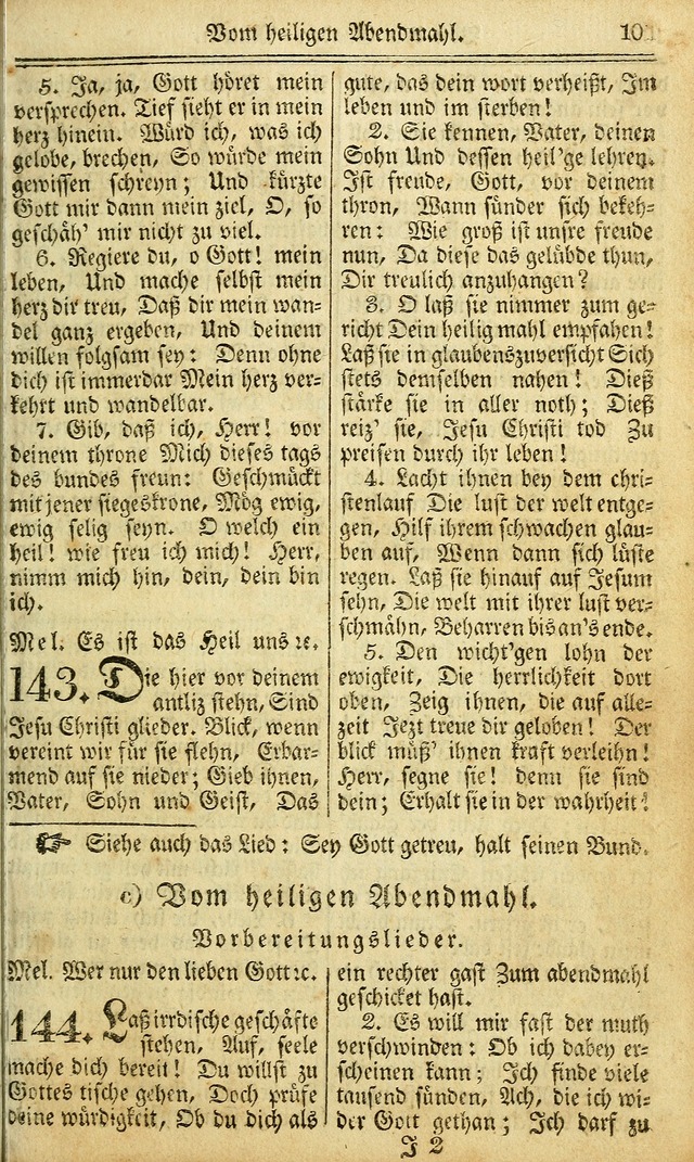 Das Gemeinschaftliche Gesangbuch: zum gottesdienstlichen Gebrauch der Lutherischen und Reformirten Gemeinden in Nord-America. (1st.. Aufl) page 101