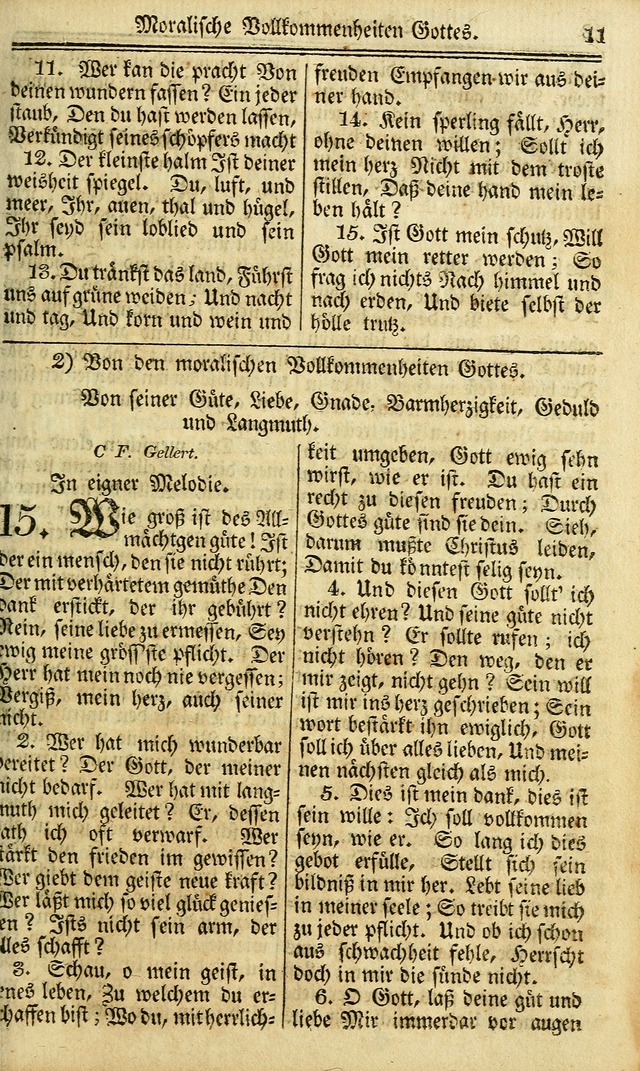 Das Gemeinschaftliche Gesangbuch: zum gottesdienstlichen Gebrauch der Lutherischen und Reformirten Gemeinden in Nord-America. (1st.. Aufl) page 11