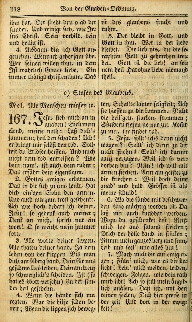 Das Gemeinschaftliche Gesangbuch: zum gottesdienstlichen Gebrauch der Lutherischen und Reformirten Gemeinden in Nord-America. (1st.. Aufl) page 118