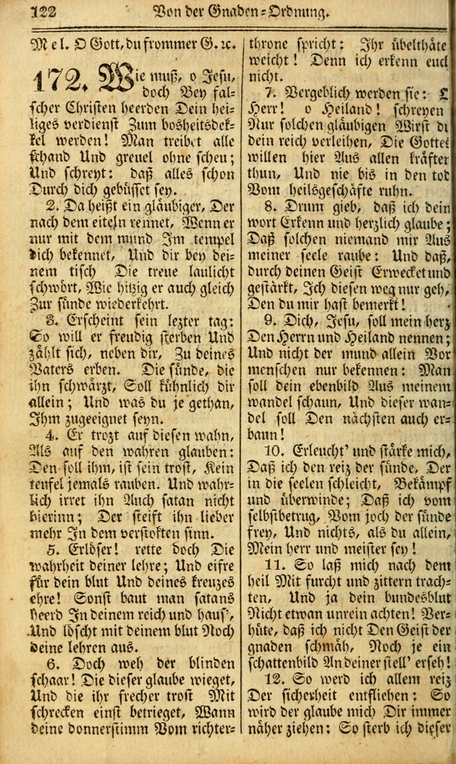 Das Gemeinschaftliche Gesangbuch: zum gottesdienstlichen Gebrauch der Lutherischen und Reformirten Gemeinden in Nord-America. (1st.. Aufl) page 122