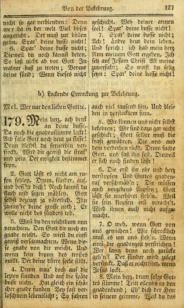 Das Gemeinschaftliche Gesangbuch: zum gottesdienstlichen Gebrauch der Lutherischen und Reformirten Gemeinden in Nord-America. (1st.. Aufl) page 127