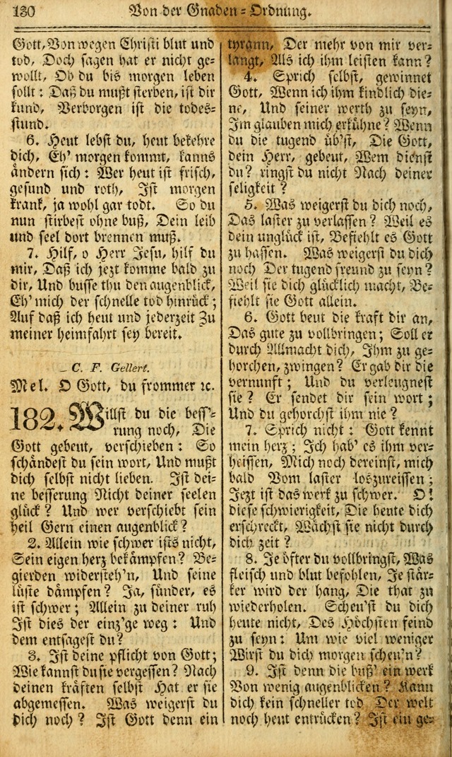 Das Gemeinschaftliche Gesangbuch: zum gottesdienstlichen Gebrauch der Lutherischen und Reformirten Gemeinden in Nord-America. (1st.. Aufl) page 130