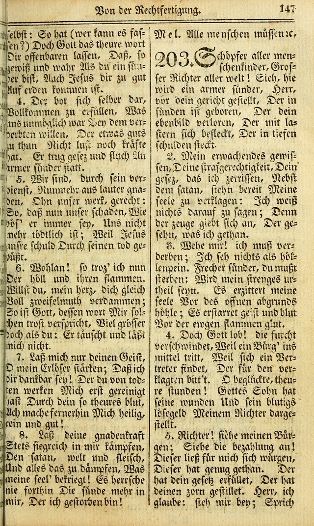 Das Gemeinschaftliche Gesangbuch: zum gottesdienstlichen Gebrauch der Lutherischen und Reformirten Gemeinden in Nord-America. (1st.. Aufl) page 147