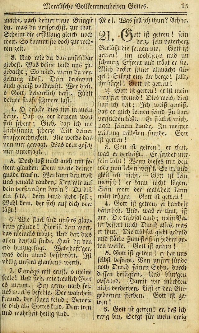 Das Gemeinschaftliche Gesangbuch: zum gottesdienstlichen Gebrauch der Lutherischen und Reformirten Gemeinden in Nord-America. (1st.. Aufl) page 15