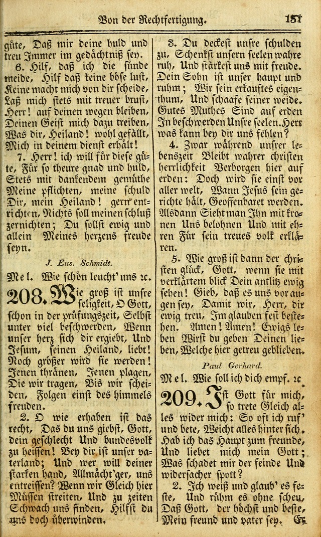 Das Gemeinschaftliche Gesangbuch: zum gottesdienstlichen Gebrauch der Lutherischen und Reformirten Gemeinden in Nord-America. (1st.. Aufl) page 151