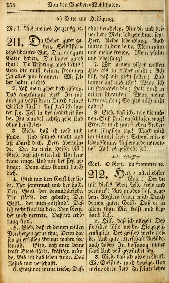 Das Gemeinschaftliche Gesangbuch: zum gottesdienstlichen Gebrauch der Lutherischen und Reformirten Gemeinden in Nord-America. (1st.. Aufl) page 154