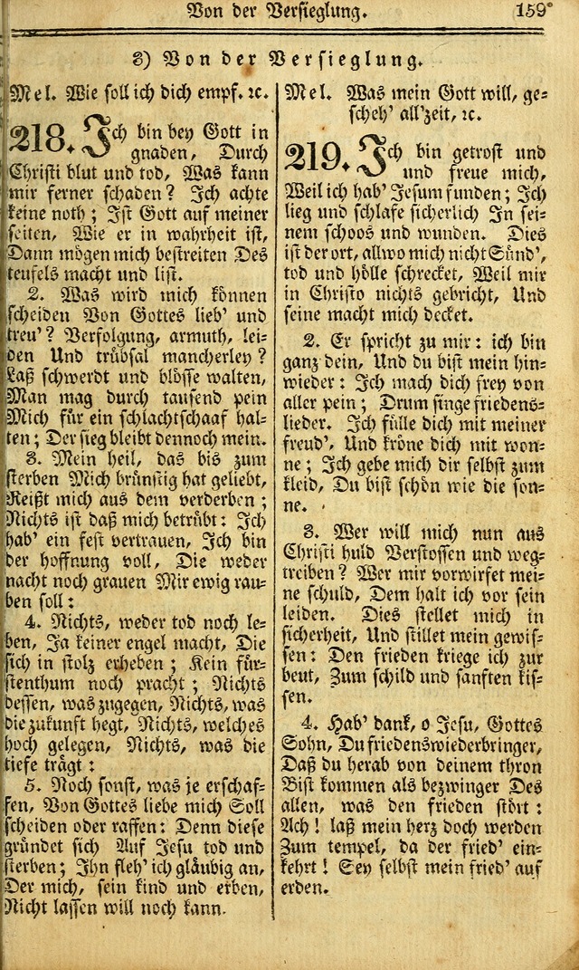 Das Gemeinschaftliche Gesangbuch: zum gottesdienstlichen Gebrauch der Lutherischen und Reformirten Gemeinden in Nord-America. (1st.. Aufl) page 159