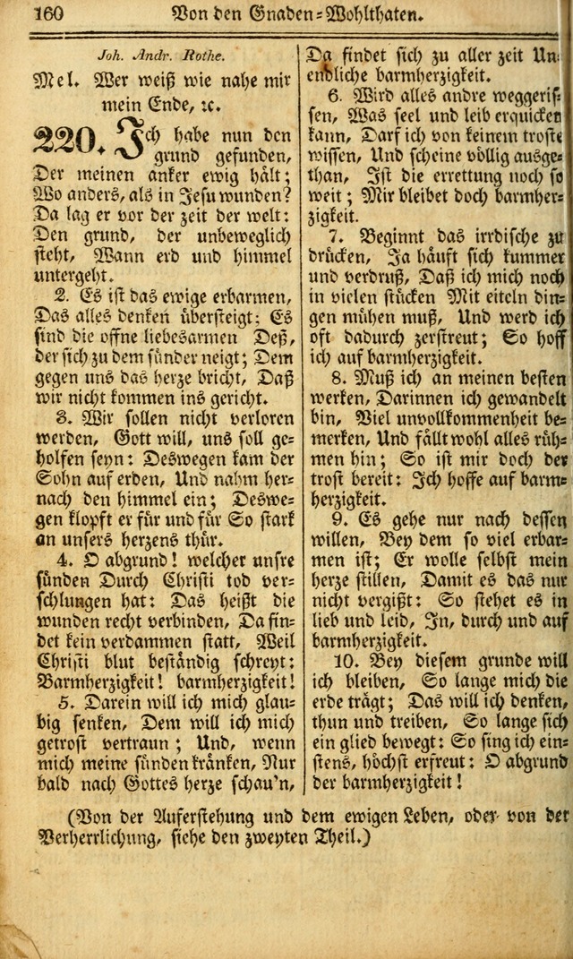 Das Gemeinschaftliche Gesangbuch: zum gottesdienstlichen Gebrauch der Lutherischen und Reformirten Gemeinden in Nord-America. (1st.. Aufl) page 160