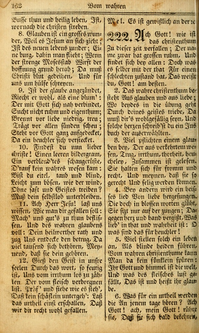 Das Gemeinschaftliche Gesangbuch: zum gottesdienstlichen Gebrauch der Lutherischen und Reformirten Gemeinden in Nord-America. (1st.. Aufl) page 162