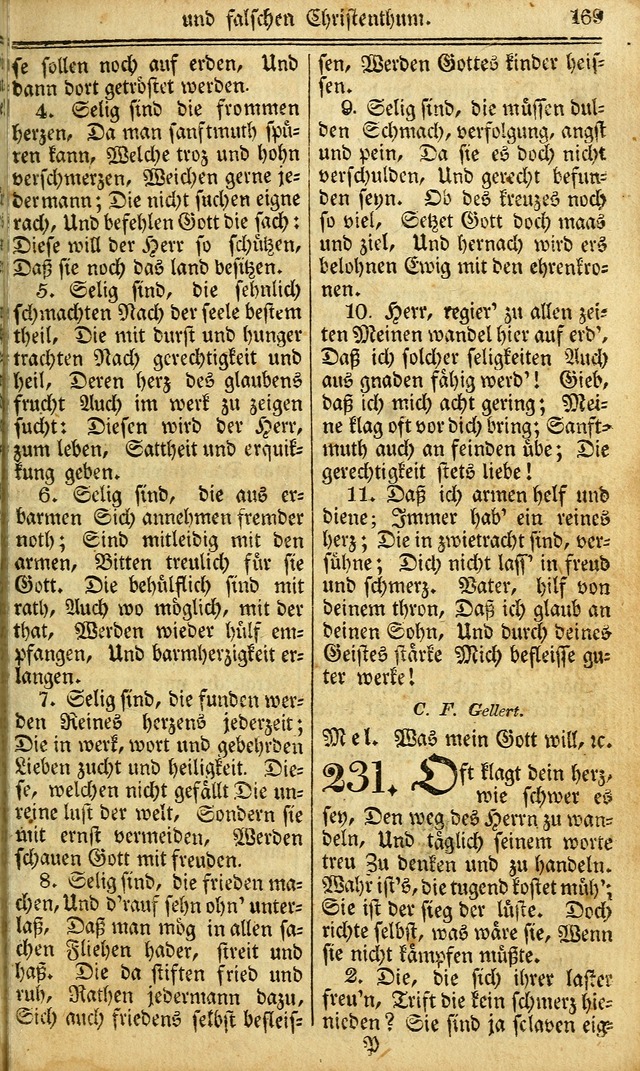 Das Gemeinschaftliche Gesangbuch: zum gottesdienstlichen Gebrauch der Lutherischen und Reformirten Gemeinden in Nord-America. (1st.. Aufl) page 169