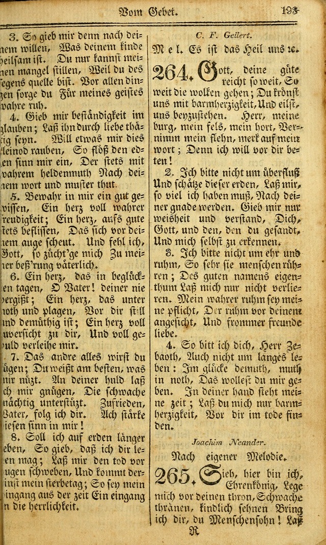 Das Gemeinschaftliche Gesangbuch: zum gottesdienstlichen Gebrauch der Lutherischen und Reformirten Gemeinden in Nord-America. (1st.. Aufl) page 193