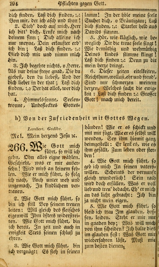 Das Gemeinschaftliche Gesangbuch: zum gottesdienstlichen Gebrauch der Lutherischen und Reformirten Gemeinden in Nord-America. (1st.. Aufl) page 194