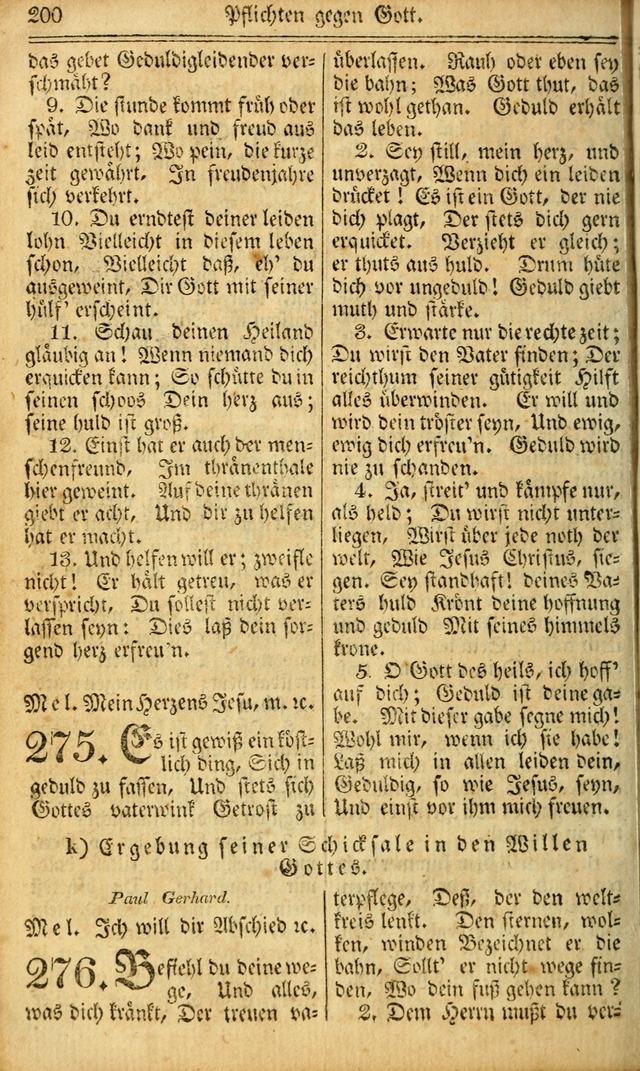 Das Gemeinschaftliche Gesangbuch: zum gottesdienstlichen Gebrauch der Lutherischen und Reformirten Gemeinden in Nord-America. (1st.. Aufl) page 200