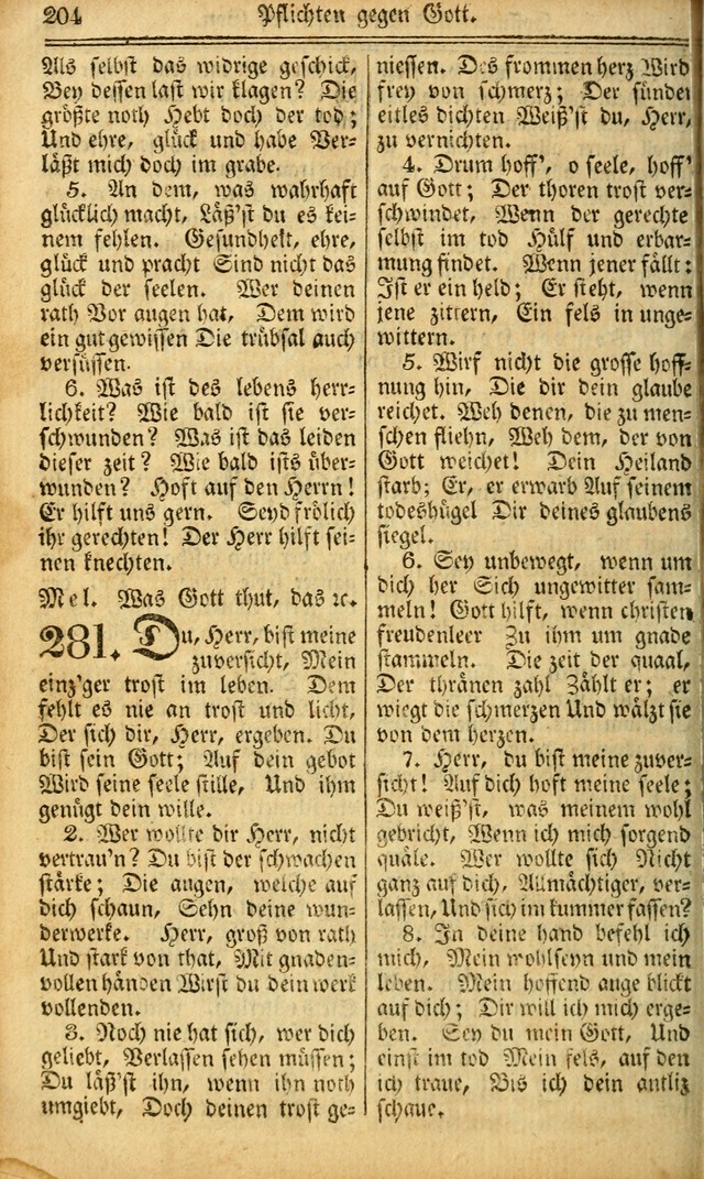 Das Gemeinschaftliche Gesangbuch: zum gottesdienstlichen Gebrauch der Lutherischen und Reformirten Gemeinden in Nord-America. (1st.. Aufl) page 204