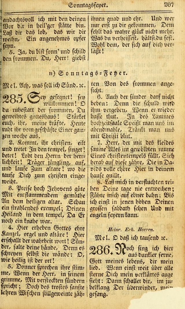 Das Gemeinschaftliche Gesangbuch: zum gottesdienstlichen Gebrauch der Lutherischen und Reformirten Gemeinden in Nord-America. (1st.. Aufl) page 207