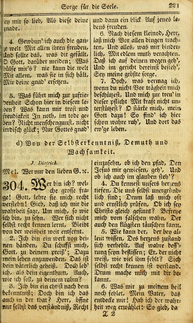 Das Gemeinschaftliche Gesangbuch: zum gottesdienstlichen Gebrauch der Lutherischen und Reformirten Gemeinden in Nord-America. (1st.. Aufl) page 221