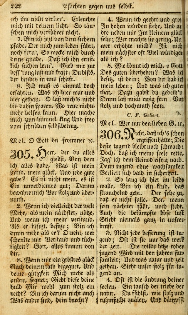 Das Gemeinschaftliche Gesangbuch: zum gottesdienstlichen Gebrauch der Lutherischen und Reformirten Gemeinden in Nord-America. (1st.. Aufl) page 222