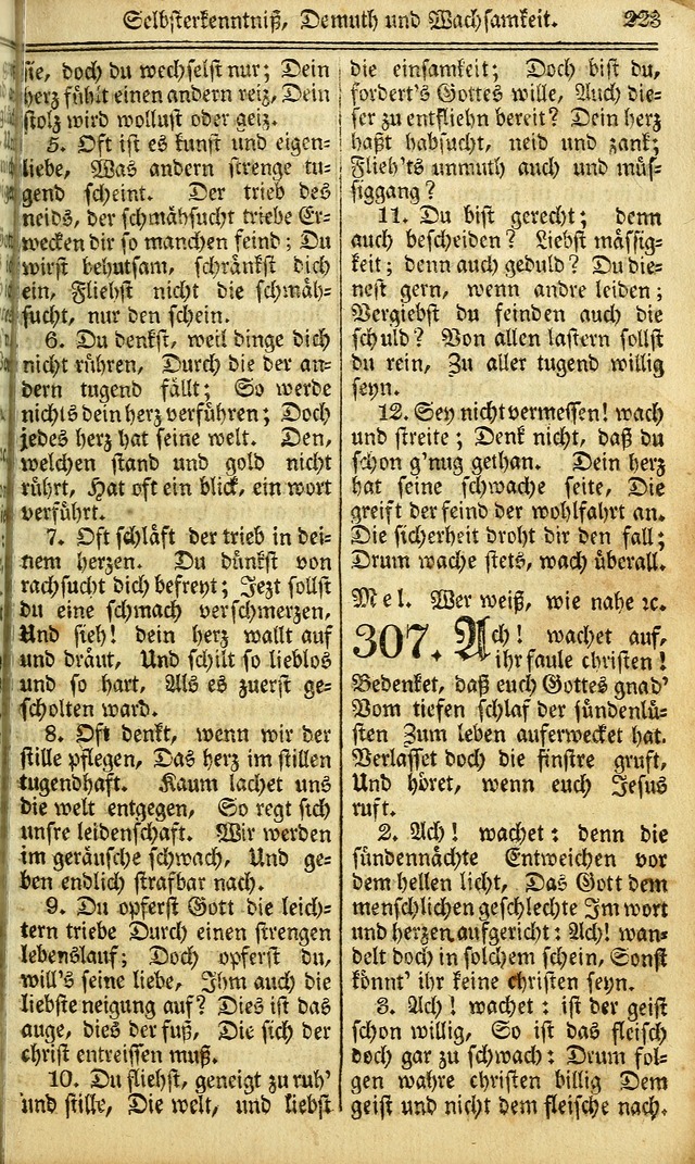 Das Gemeinschaftliche Gesangbuch: zum gottesdienstlichen Gebrauch der Lutherischen und Reformirten Gemeinden in Nord-America. (1st.. Aufl) page 223