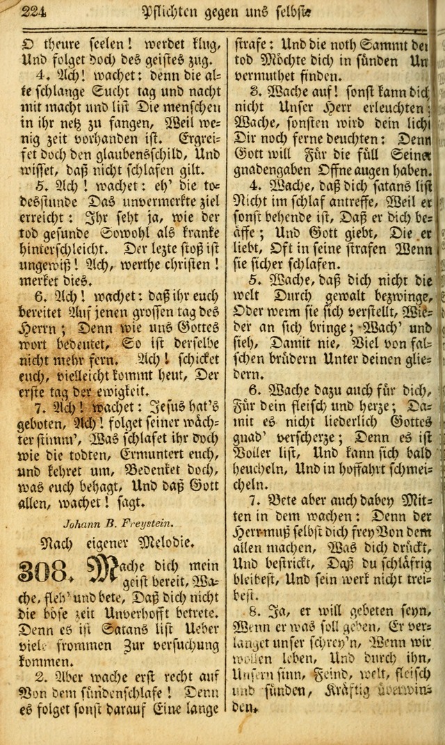 Das Gemeinschaftliche Gesangbuch: zum gottesdienstlichen Gebrauch der Lutherischen und Reformirten Gemeinden in Nord-America. (1st.. Aufl) page 224