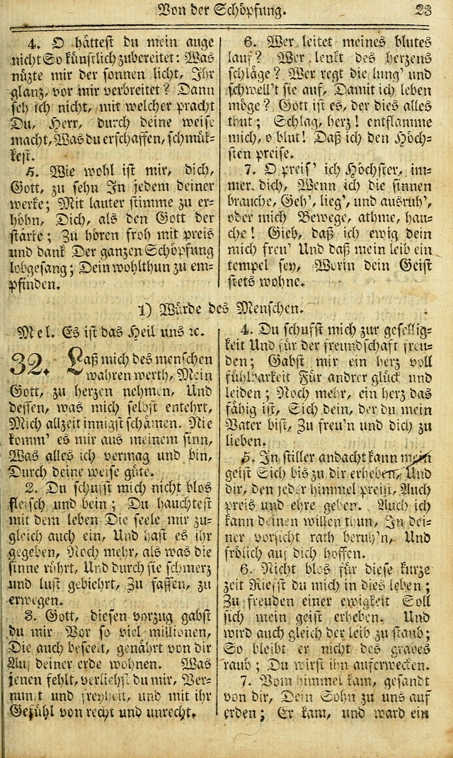 Das Gemeinschaftliche Gesangbuch: zum gottesdienstlichen Gebrauch der Lutherischen und Reformirten Gemeinden in Nord-America. (1st.. Aufl) page 23