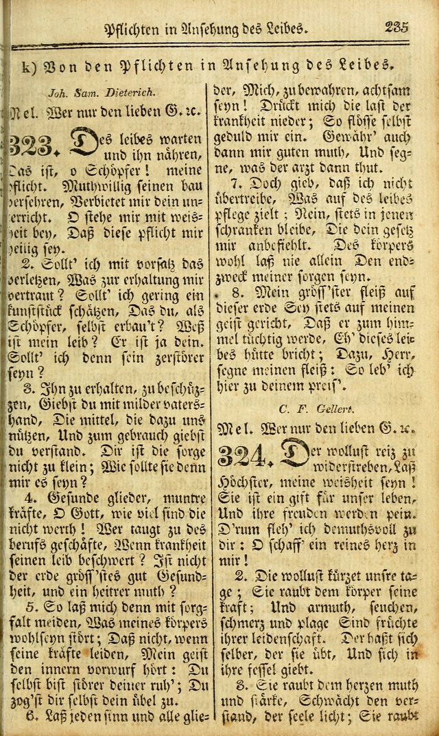 Das Gemeinschaftliche Gesangbuch: zum gottesdienstlichen Gebrauch der Lutherischen und Reformirten Gemeinden in Nord-America. (1st.. Aufl) page 235