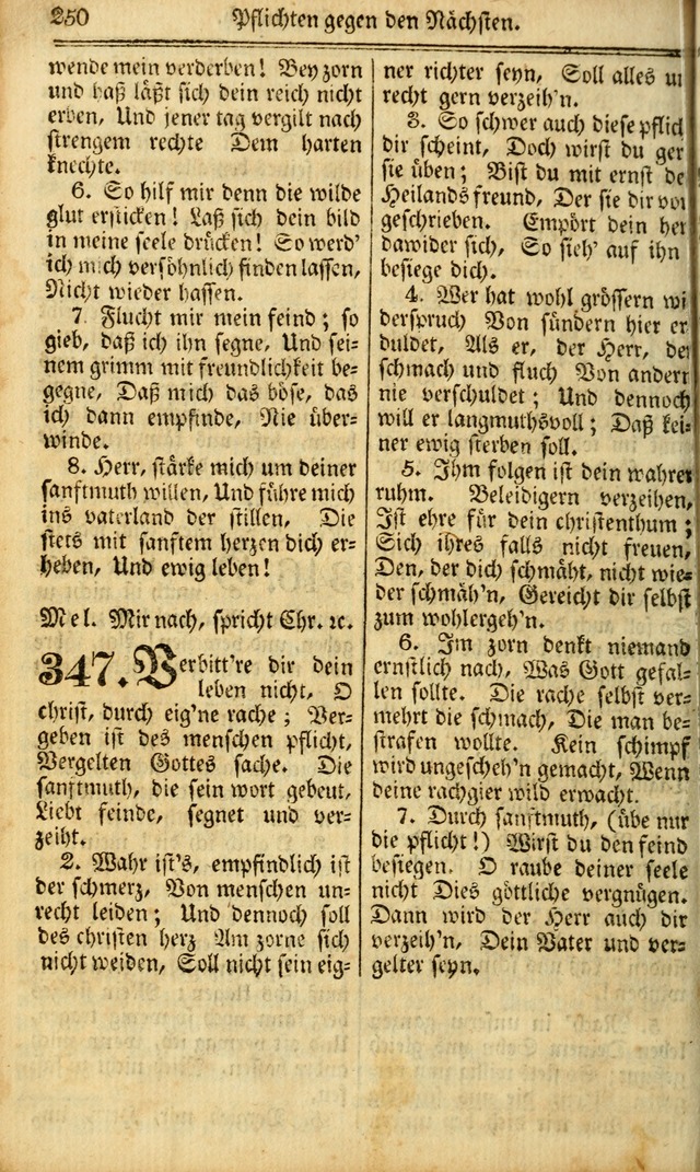 Das Gemeinschaftliche Gesangbuch: zum gottesdienstlichen Gebrauch der Lutherischen und Reformirten Gemeinden in Nord-America. (1st.. Aufl) page 250