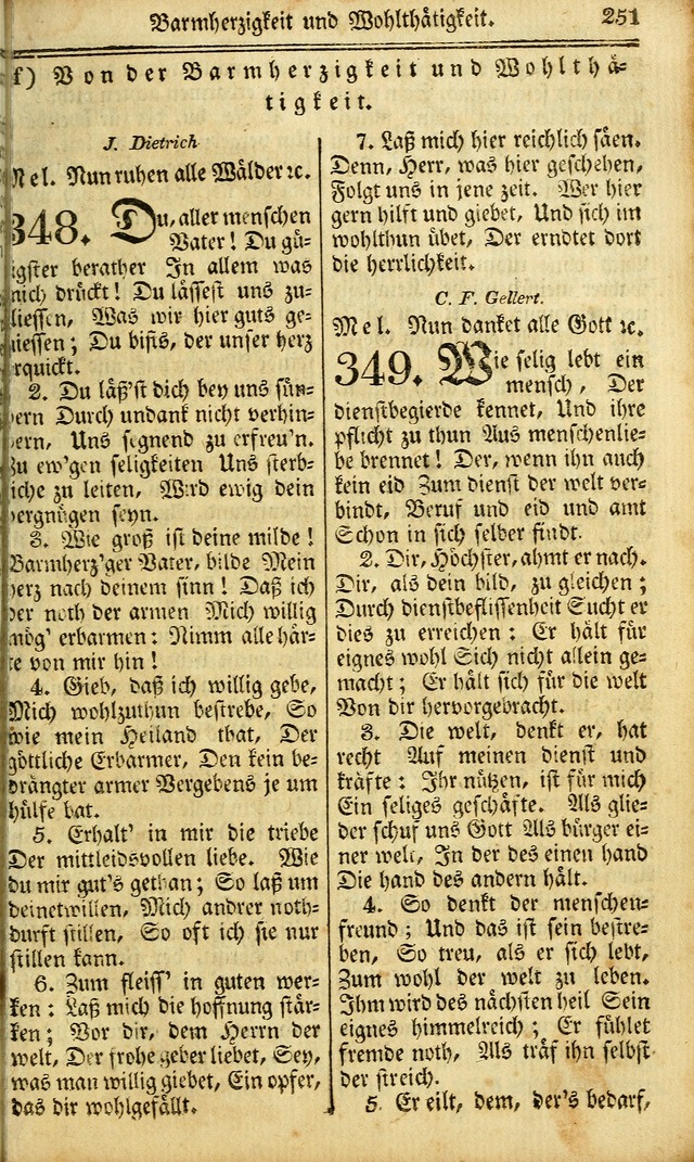 Das Gemeinschaftliche Gesangbuch: zum gottesdienstlichen Gebrauch der Lutherischen und Reformirten Gemeinden in Nord-America. (1st.. Aufl) page 251