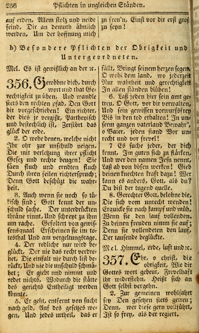 Das Gemeinschaftliche Gesangbuch: zum gottesdienstlichen Gebrauch der Lutherischen und Reformirten Gemeinden in Nord-America. (1st.. Aufl) page 256