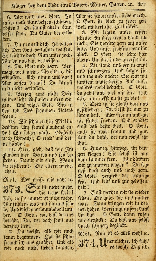 Das Gemeinschaftliche Gesangbuch: zum gottesdienstlichen Gebrauch der Lutherischen und Reformirten Gemeinden in Nord-America. (1st.. Aufl) page 267