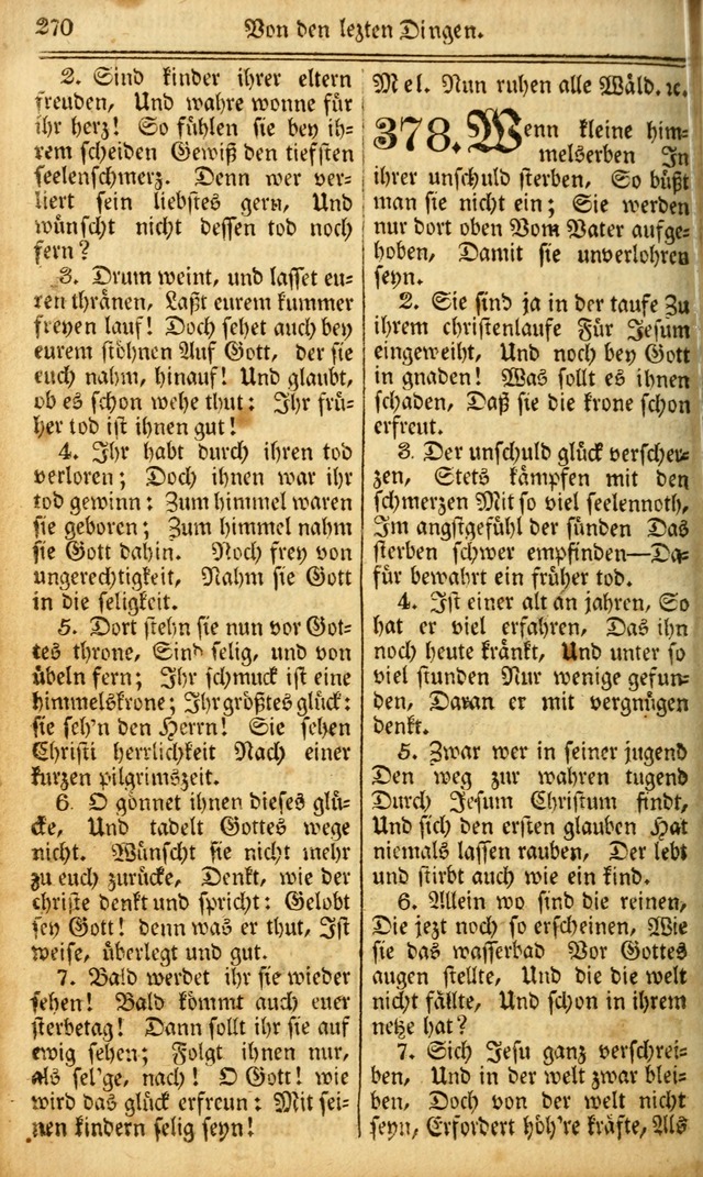 Das Gemeinschaftliche Gesangbuch: zum gottesdienstlichen Gebrauch der Lutherischen und Reformirten Gemeinden in Nord-America. (1st.. Aufl) page 270