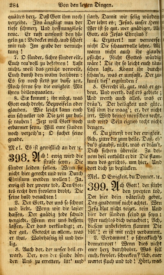 Das Gemeinschaftliche Gesangbuch: zum gottesdienstlichen Gebrauch der Lutherischen und Reformirten Gemeinden in Nord-America. (1st.. Aufl) page 284