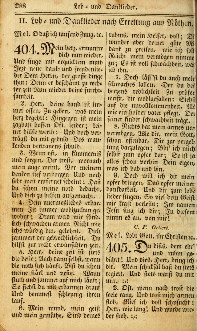 Das Gemeinschaftliche Gesangbuch: zum gottesdienstlichen Gebrauch der Lutherischen und Reformirten Gemeinden in Nord-America. (1st.. Aufl) page 288