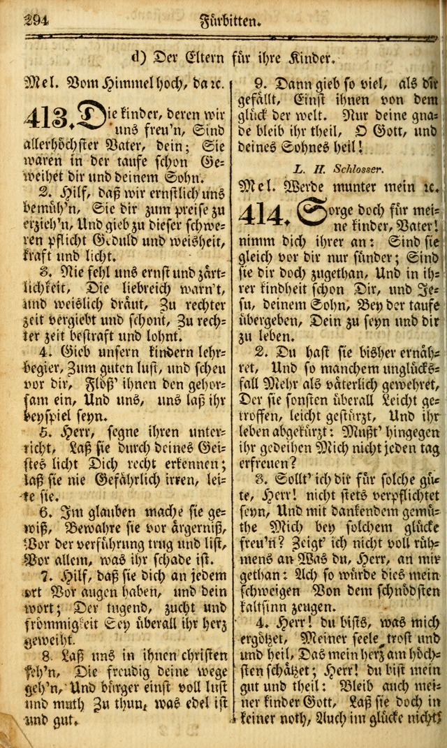 Das Gemeinschaftliche Gesangbuch: zum gottesdienstlichen Gebrauch der Lutherischen und Reformirten Gemeinden in Nord-America. (1st.. Aufl) page 294