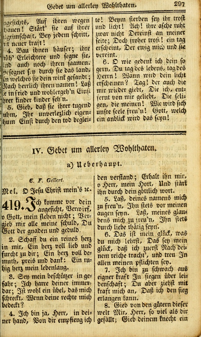 Das Gemeinschaftliche Gesangbuch: zum gottesdienstlichen Gebrauch der Lutherischen und Reformirten Gemeinden in Nord-America. (1st.. Aufl) page 297