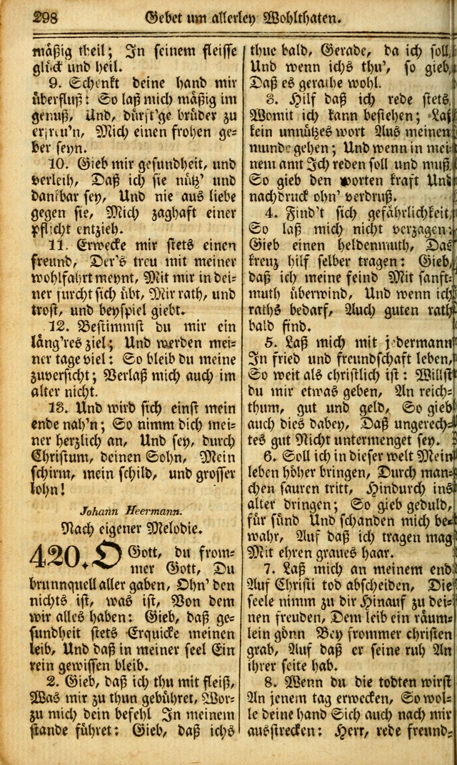 Das Gemeinschaftliche Gesangbuch: zum gottesdienstlichen Gebrauch der Lutherischen und Reformirten Gemeinden in Nord-America. (1st.. Aufl) page 298