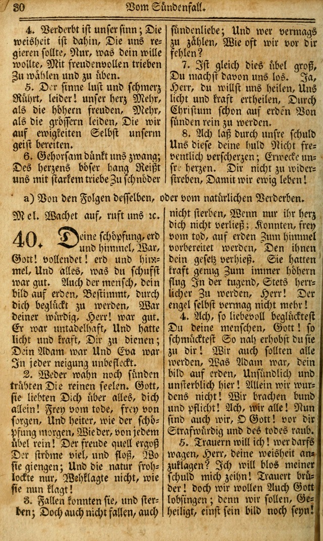 Das Gemeinschaftliche Gesangbuch: zum gottesdienstlichen Gebrauch der Lutherischen und Reformirten Gemeinden in Nord-America. (1st.. Aufl) page 30