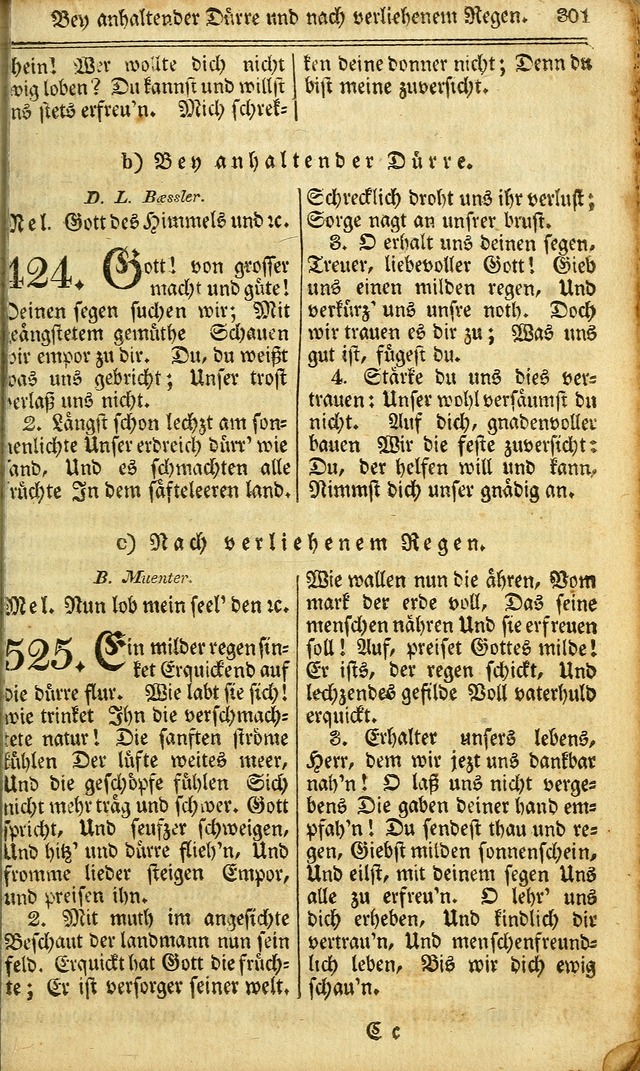 Das Gemeinschaftliche Gesangbuch: zum gottesdienstlichen Gebrauch der Lutherischen und Reformirten Gemeinden in Nord-America. (1st.. Aufl) page 301