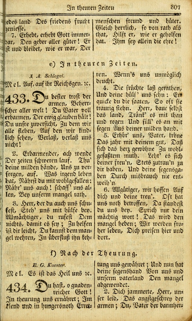 Das Gemeinschaftliche Gesangbuch: zum gottesdienstlichen Gebrauch der Lutherischen und Reformirten Gemeinden in Nord-America. (1st.. Aufl) page 307