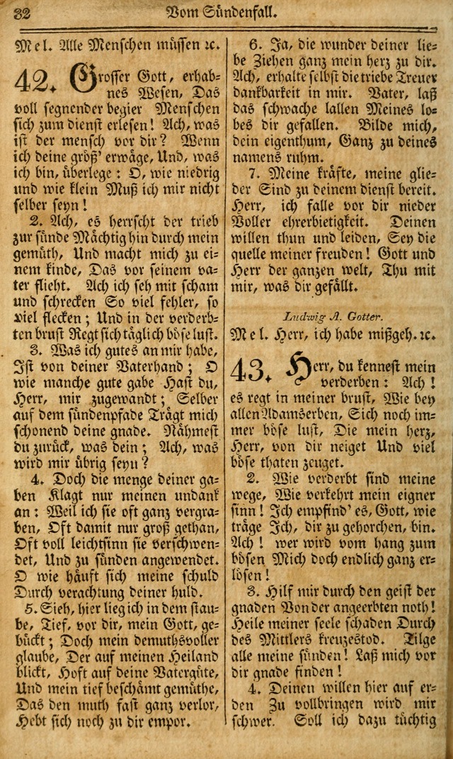 Das Gemeinschaftliche Gesangbuch: zum gottesdienstlichen Gebrauch der Lutherischen und Reformirten Gemeinden in Nord-America. (1st.. Aufl) page 32