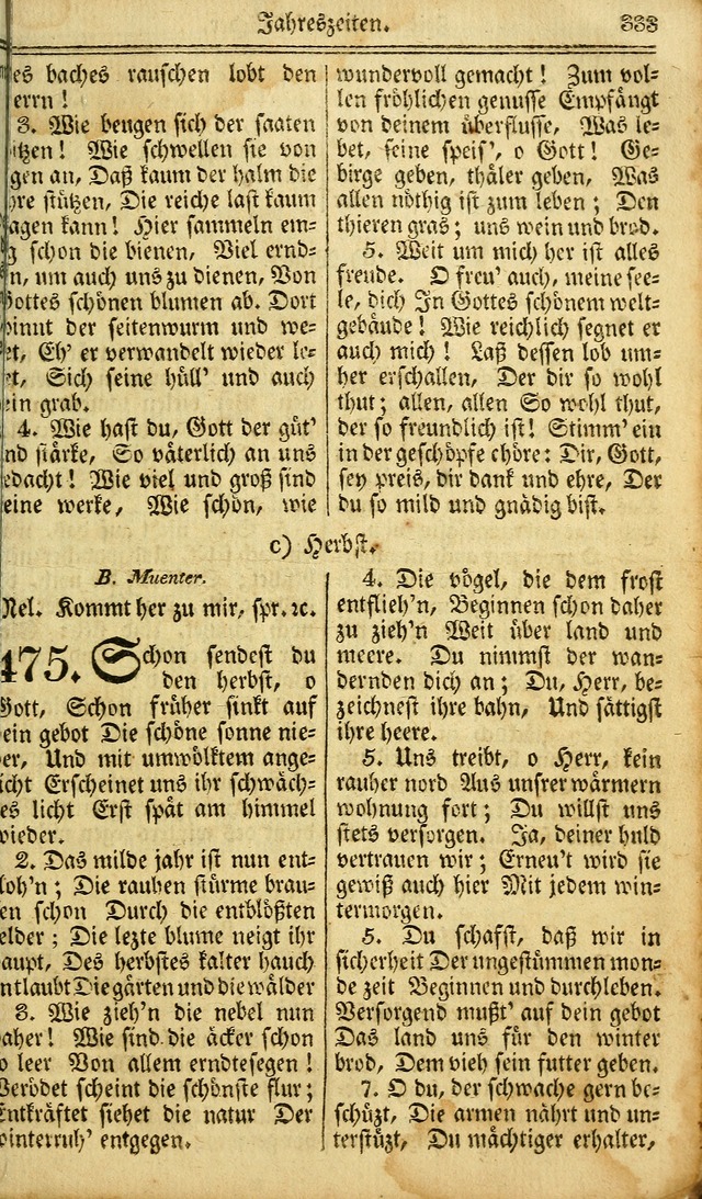 Das Gemeinschaftliche Gesangbuch: zum gottesdienstlichen Gebrauch der Lutherischen und Reformirten Gemeinden in Nord-America. (1st.. Aufl) page 333