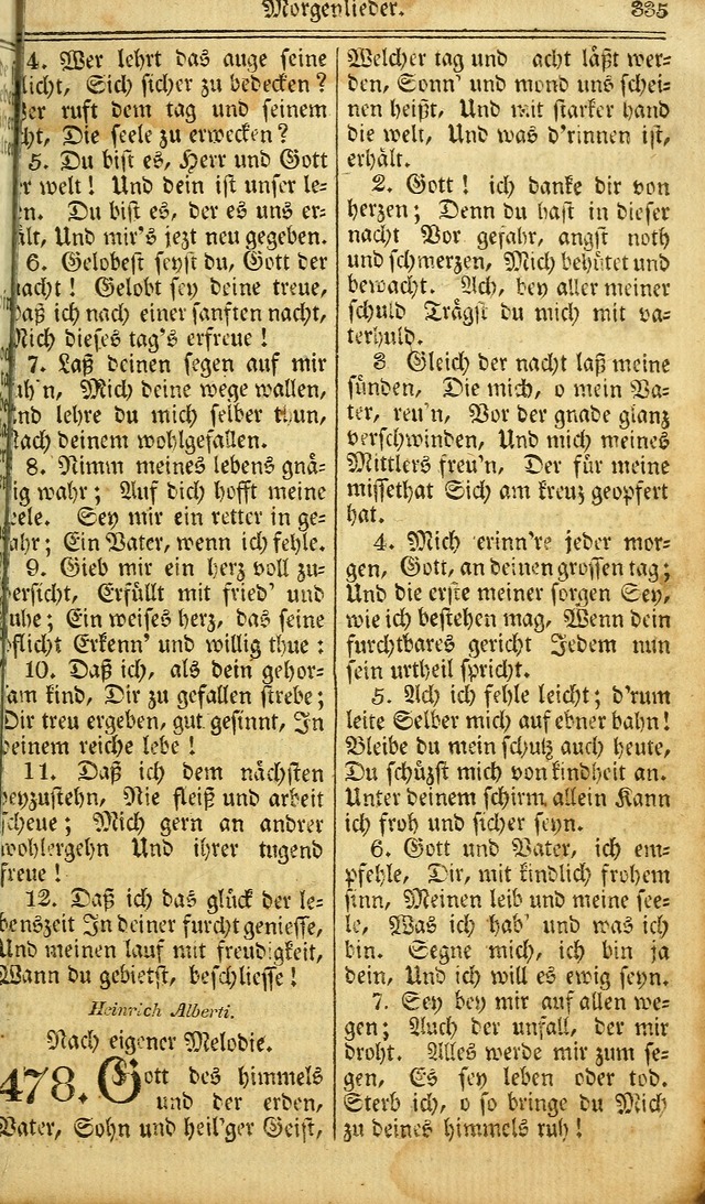 Das Gemeinschaftliche Gesangbuch: zum gottesdienstlichen Gebrauch der Lutherischen und Reformirten Gemeinden in Nord-America. (1st.. Aufl) page 335