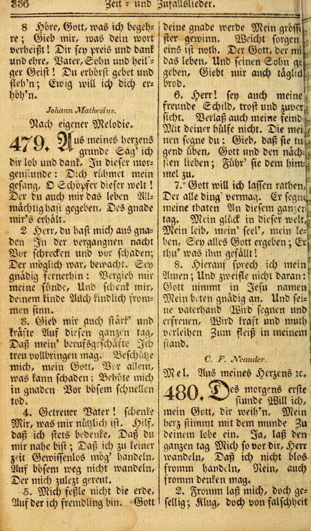 Das Gemeinschaftliche Gesangbuch: zum gottesdienstlichen Gebrauch der Lutherischen und Reformirten Gemeinden in Nord-America. (1st.. Aufl) page 336