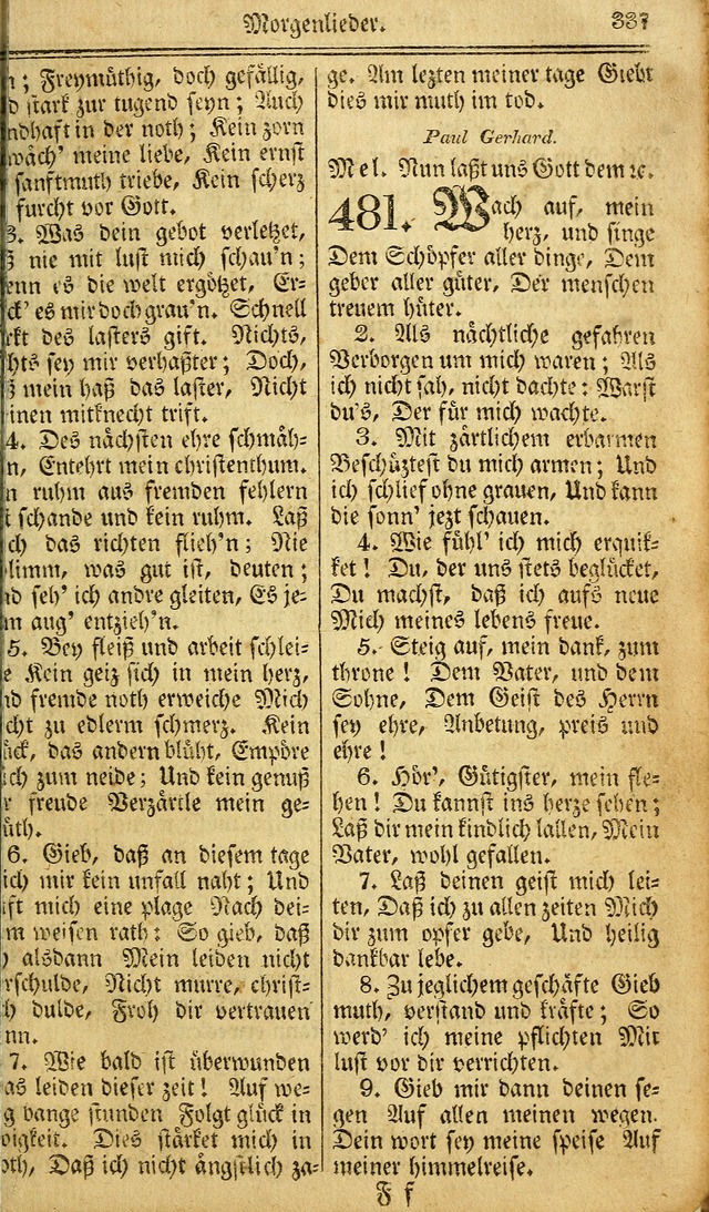 Das Gemeinschaftliche Gesangbuch: zum gottesdienstlichen Gebrauch der Lutherischen und Reformirten Gemeinden in Nord-America. (1st.. Aufl) page 337